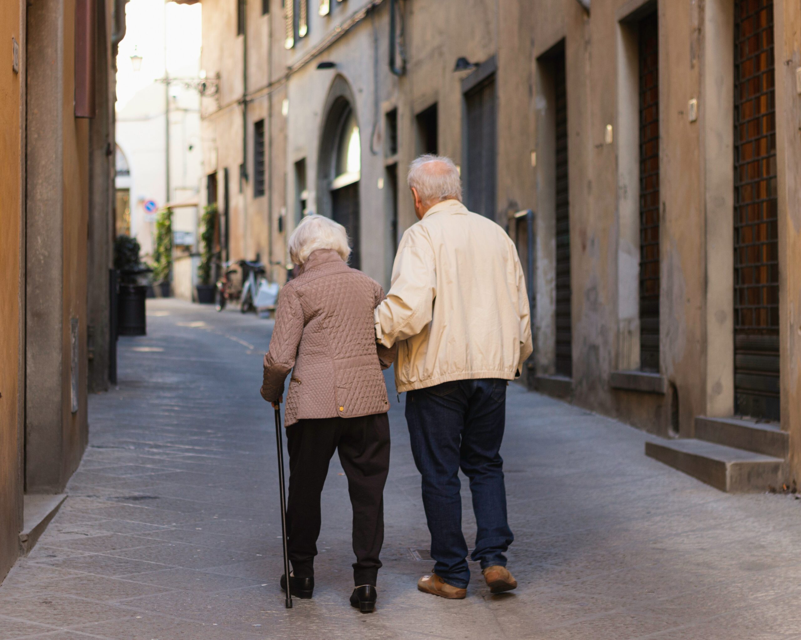 Illustration comparing young versus elderly individuals applying for senior care benefit plans