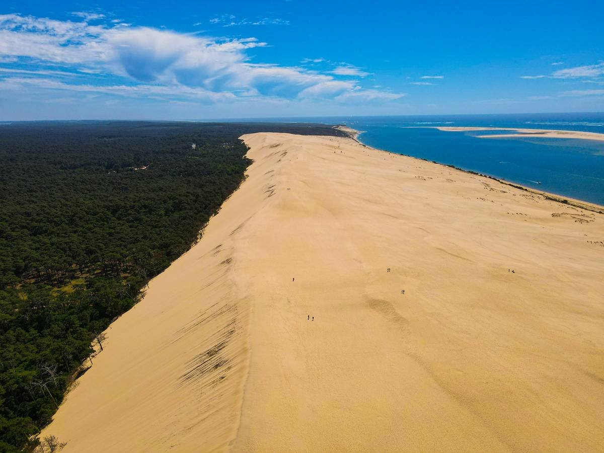 a sandy beach with a body of water in the background