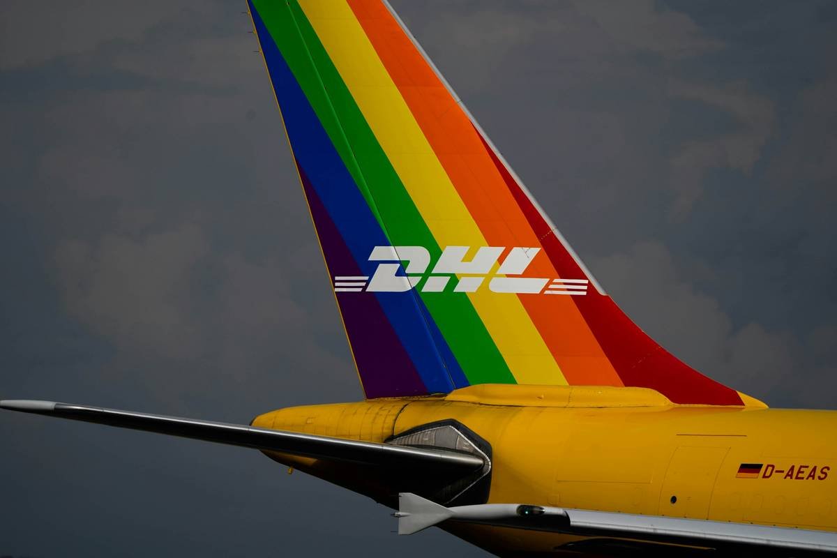 DHL Airbus A300B4 in LGBT Pride Rainbow Livery.